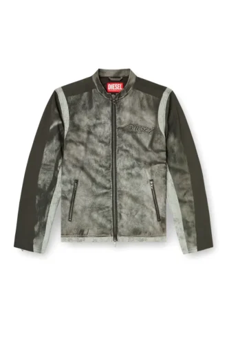 j-evert Biker jacket in printed canvas