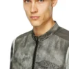 j-evert Biker jacket in printed canvas