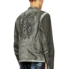 j-evert Biker jacket in printed canvas