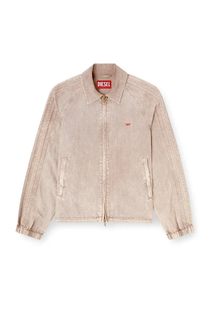 j-fenic-ag Taslan jacket with striped sleeves