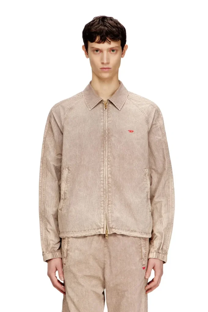 j-fenic-ag Taslan jacket with striped sleeves