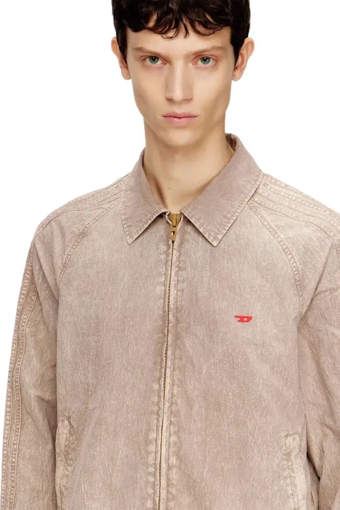 j-fenic-ag Taslan jacket with striped sleeves