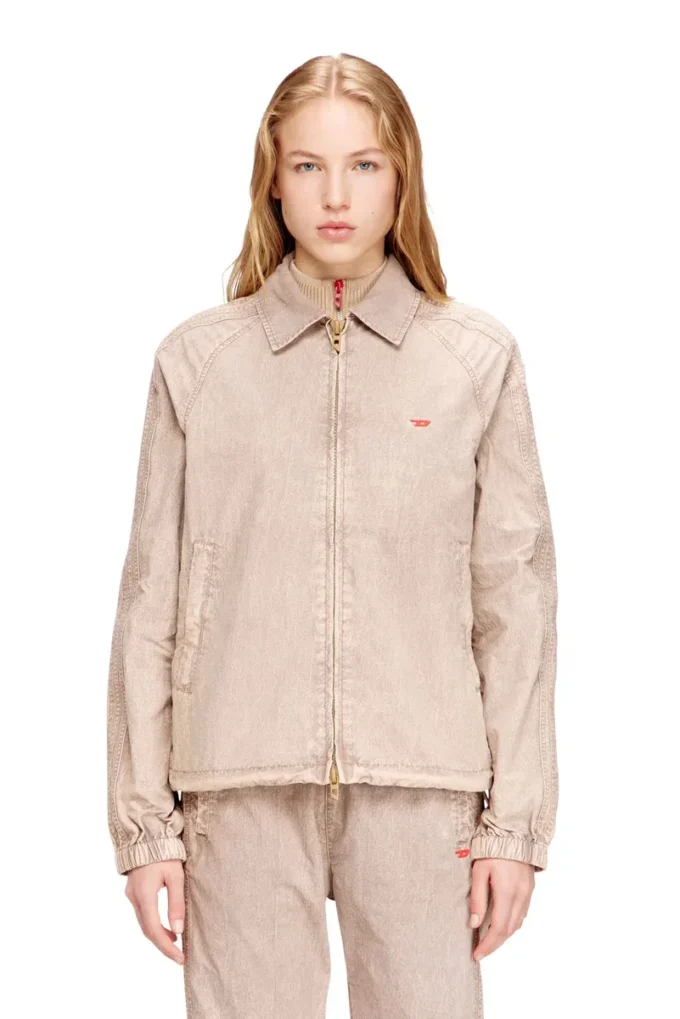 j-fenic-ag Taslan jacket with striped sleeves