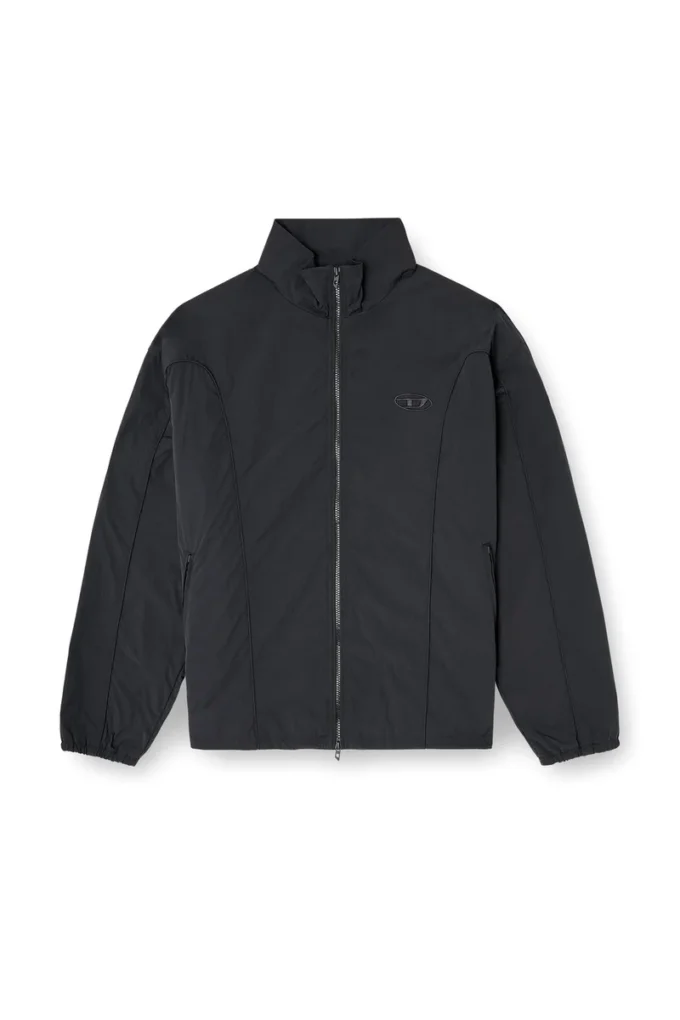j-five-wrd-akad Crinkled-nylon jacket with piping