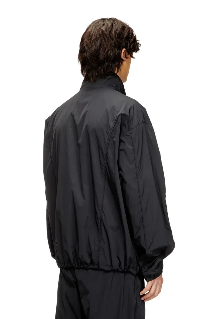 j-five-wrd-akad Crinkled-nylon jacket with piping