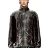 j-hay Track jacket in treated velvet