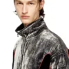 j-hay Track jacket in treated velvet