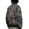 j-kepes-dlbz Padded bomber jacket in printed satin