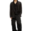 j-keysery Double-breasted blazer in wrinkled shell
