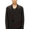 j-keysery Double-breasted blazer in wrinkled shell