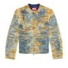 j-met-dev Peel-off biker jacket in camo gabardine