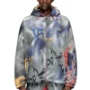 j-mirr Padded windbreaker with graffiti print