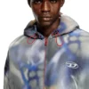 j-mirr Padded windbreaker with graffiti print