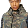 j-ostend-sl-camu Hooded vest with mixed camo prints