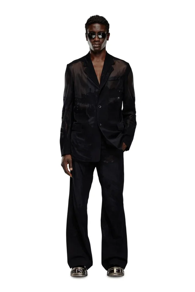 j-reg Tailored jacket in devoré cool wool