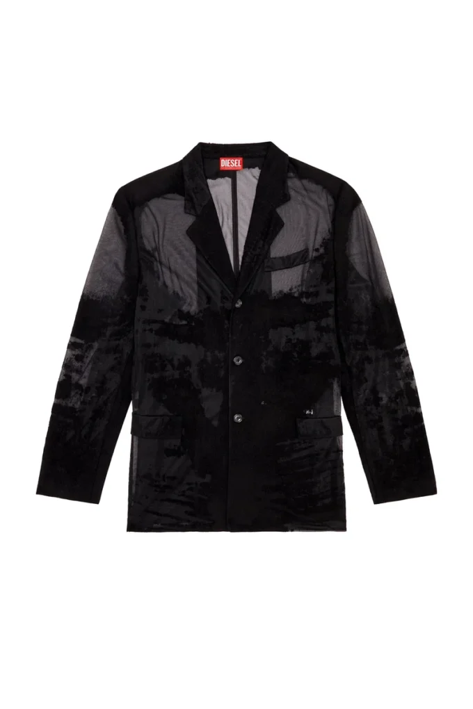 j-reg Tailored jacket in devoré cool wool