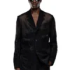 j-reg Tailored jacket in devoré cool wool