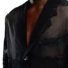 j-reg Tailored jacket in devoré cool wool