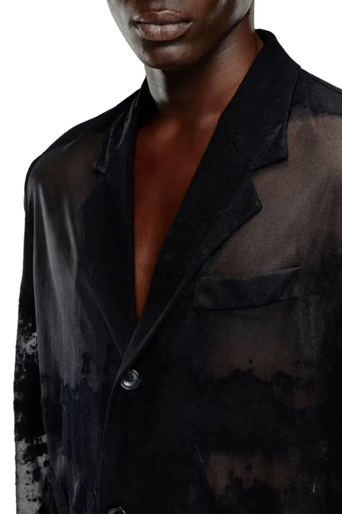j-reg Tailored jacket in devoré cool wool