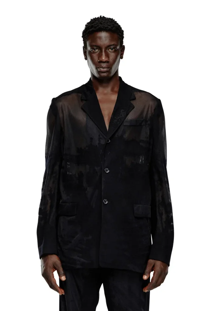 j-reg Tailored jacket in devoré cool wool