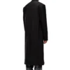 j-ritz Longline cool wool coat in denim detail