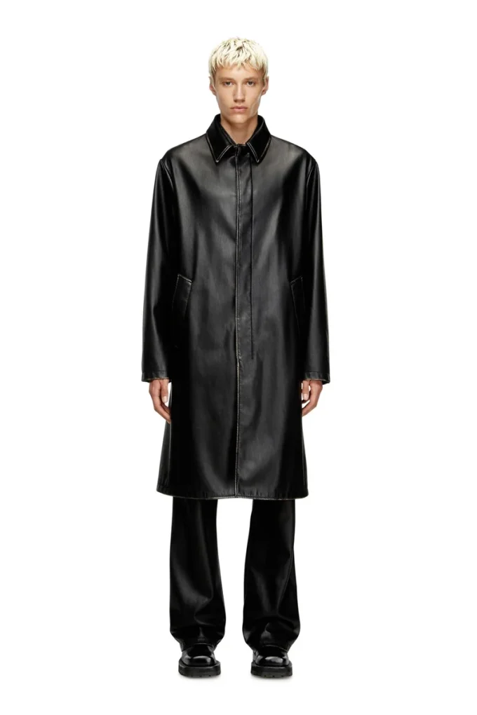 j-rivers Distressed car coat with flannel lining