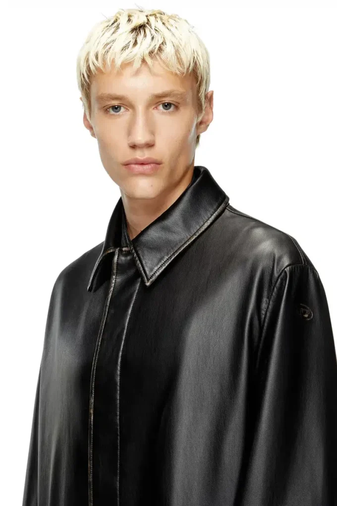 j-rivers Distressed car coat with flannel lining