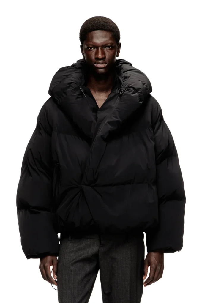 j-scotts-padded-a Wrap puffer jacket in stretch nylon