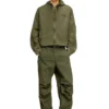 j-stitch Hooded zip-up jacket in cotton poplin