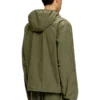 j-stitch Hooded zip-up jacket in cotton poplin