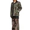 j-thug-jkt Trucker jacket in crinkled camo canvas