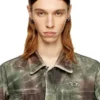 j-thug-jkt Trucker jacket in crinkled camo canvas