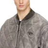 j-type-treat Padded argyle-quilted bomber jacket