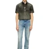 j-valois Short-sleeve jacket in denim-effect nylon