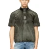 j-valois Short-sleeve jacket in denim-effect nylon