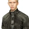 j-valois Short-sleeve jacket in denim-effect nylon