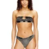 janette-dnm Soft bandeau bra in cotton rib with jewel Oval D