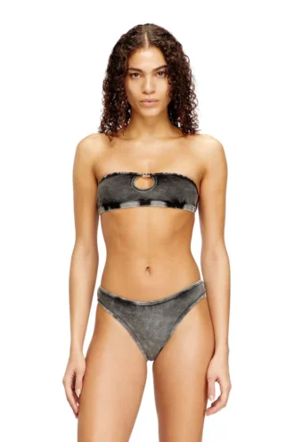janette-dnm Soft bandeau bra in cotton rib with jewel Oval D
