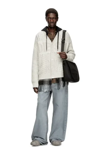 k-antoine Cable-knit cardigan with Diesel logo