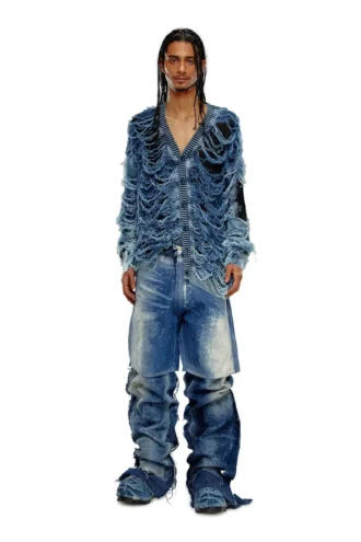 k-boboli Destroyed indigo V-neck cardigan
