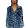 k-boboli Destroyed indigo V-neck cardigan