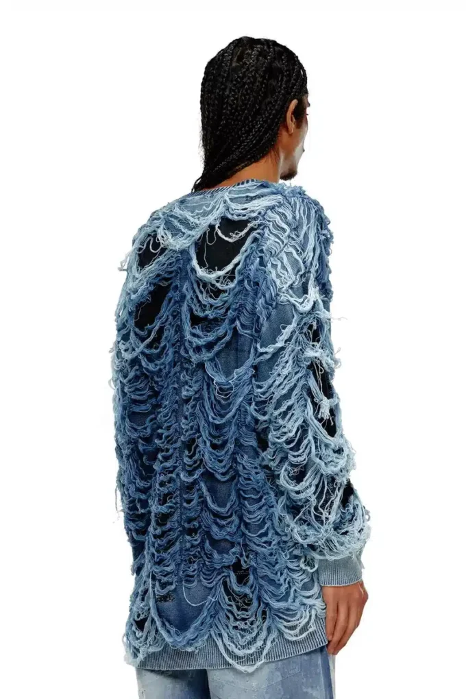 k-boboli Destroyed indigo V-neck cardigan