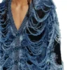 k-boboli Destroyed indigo V-neck cardigan