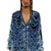 k-boboli Destroyed indigo V-neck cardigan
