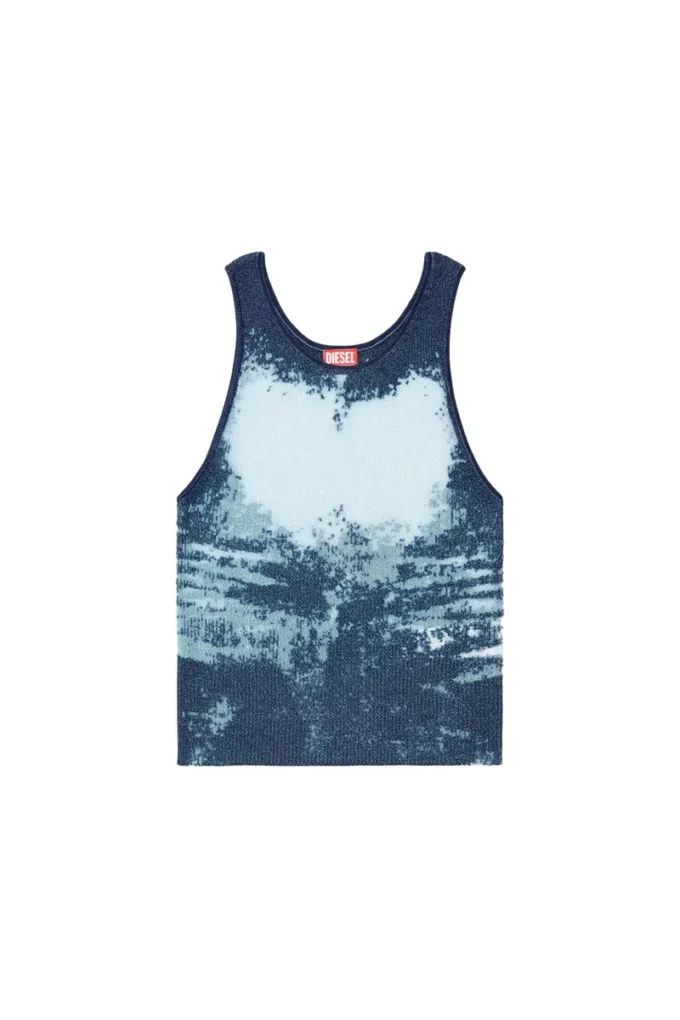 k-bossino Tank top in devoré metallic knit