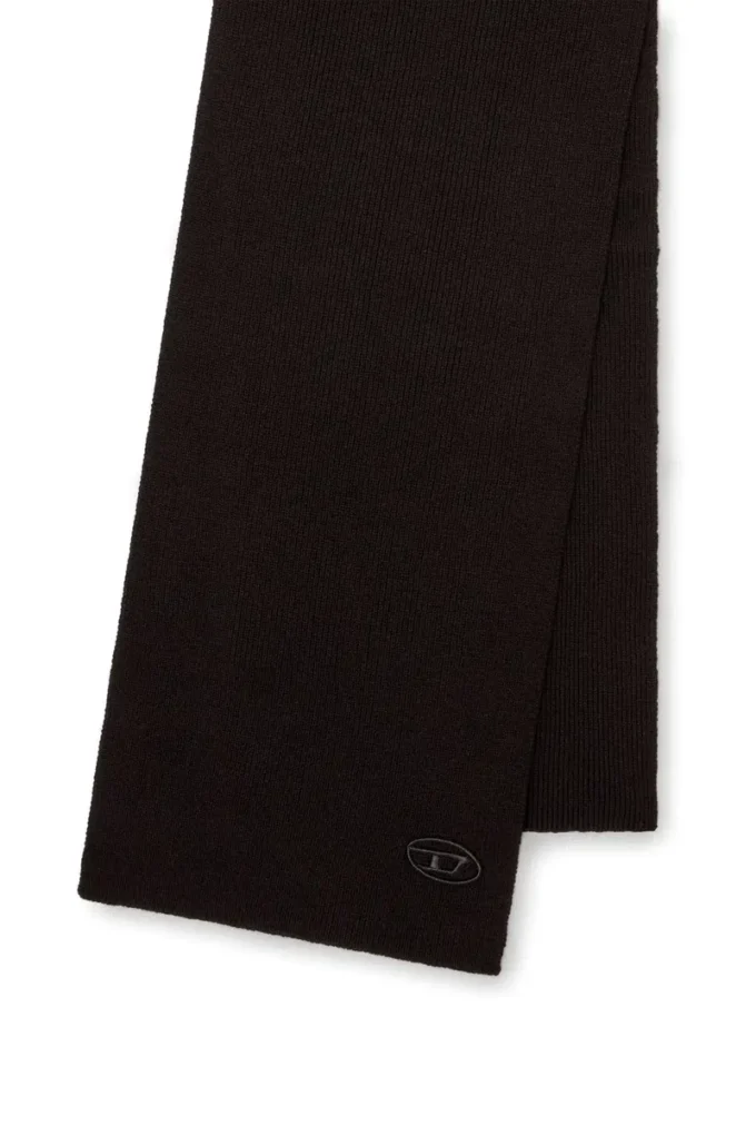 k-coder scarf Ribbed wool-blend scarf