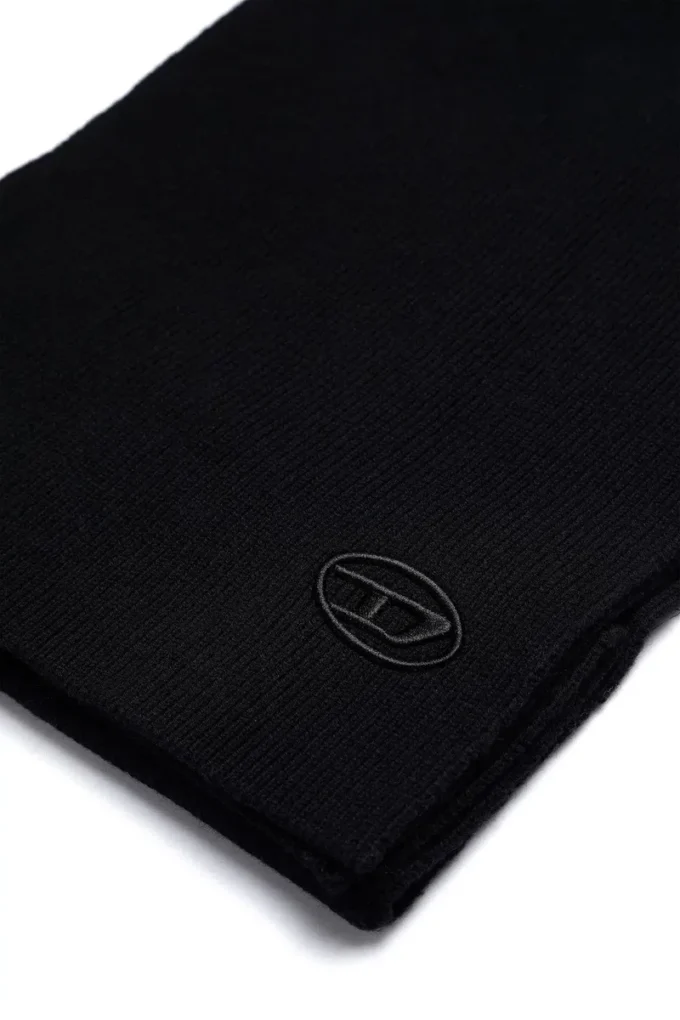 k-coder scarf Ribbed wool-blend scarf