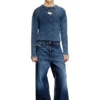 k-darren-d Cut-out ribbed jumper with Oval D plaque