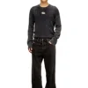 k-darren-d Cut-out ribbed jumper with Oval D plaque