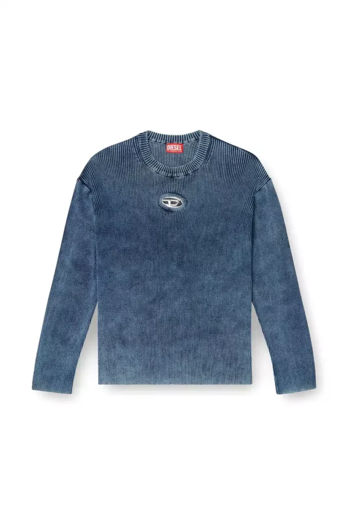 k-darren-d Cut-out ribbed jumper with Oval D plaque